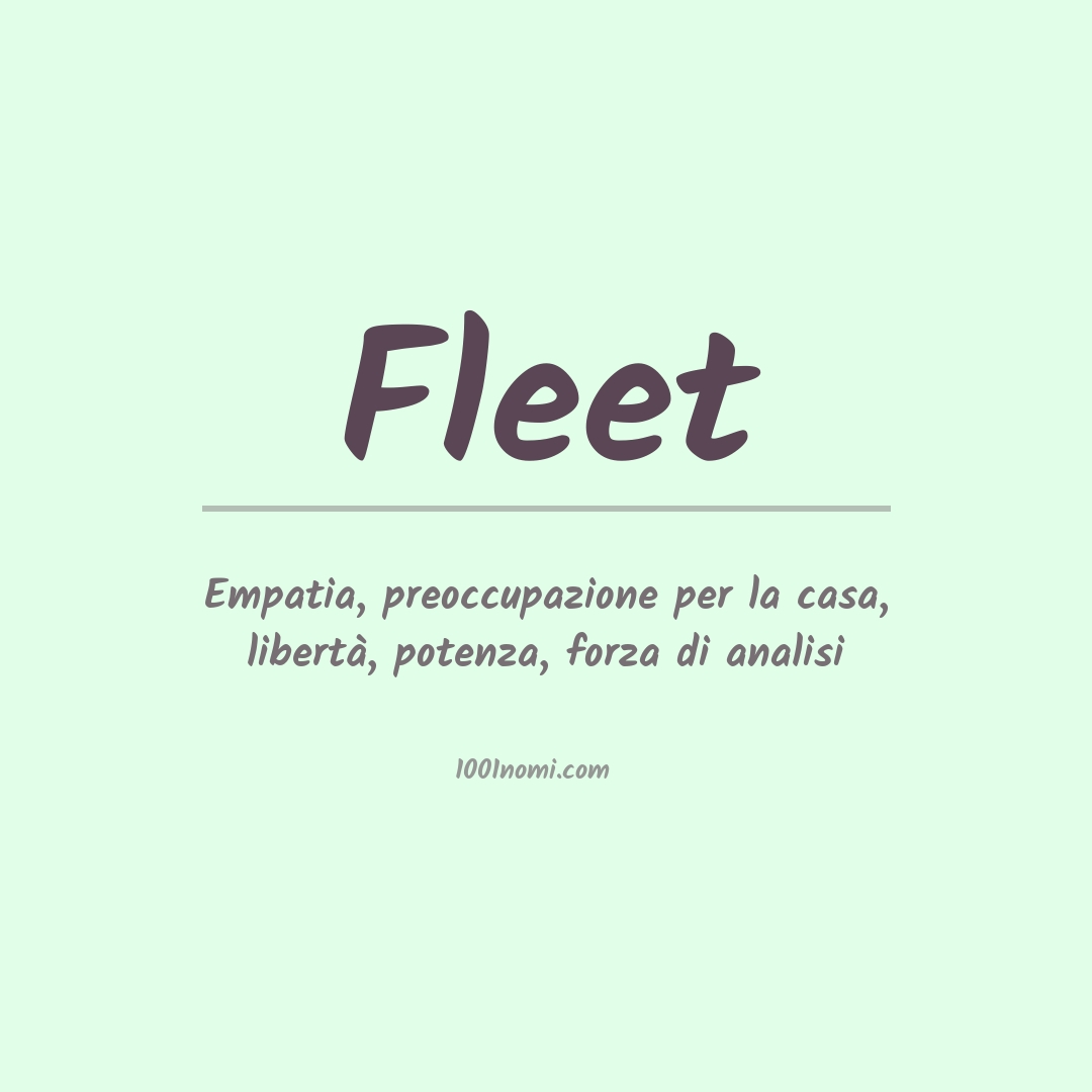 Significato del nome Fleet