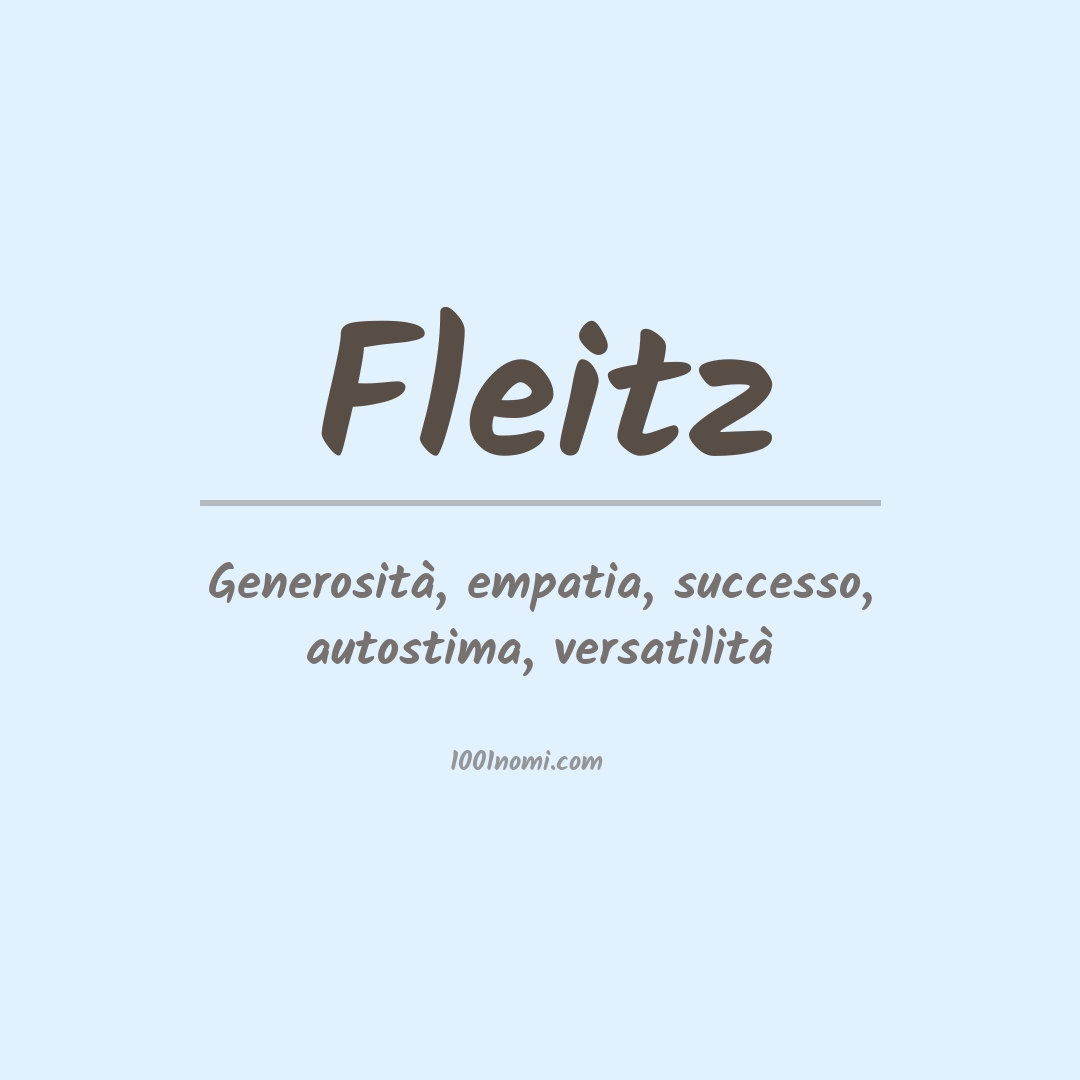 Significato del nome Fleitz