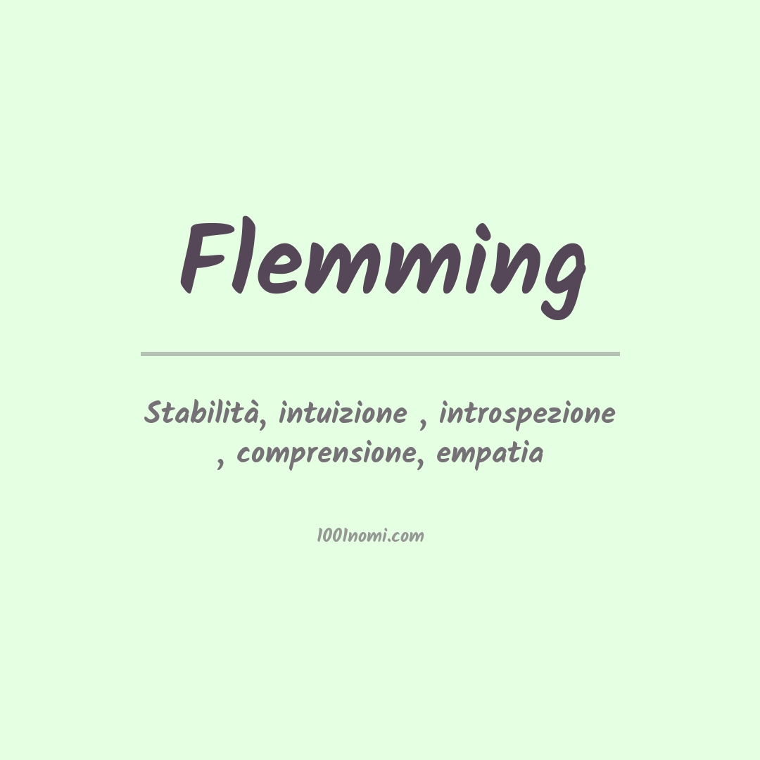 Significato del nome Flemming