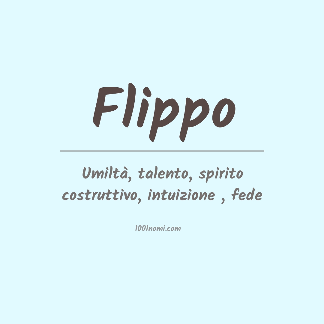 Significato del nome Flippo