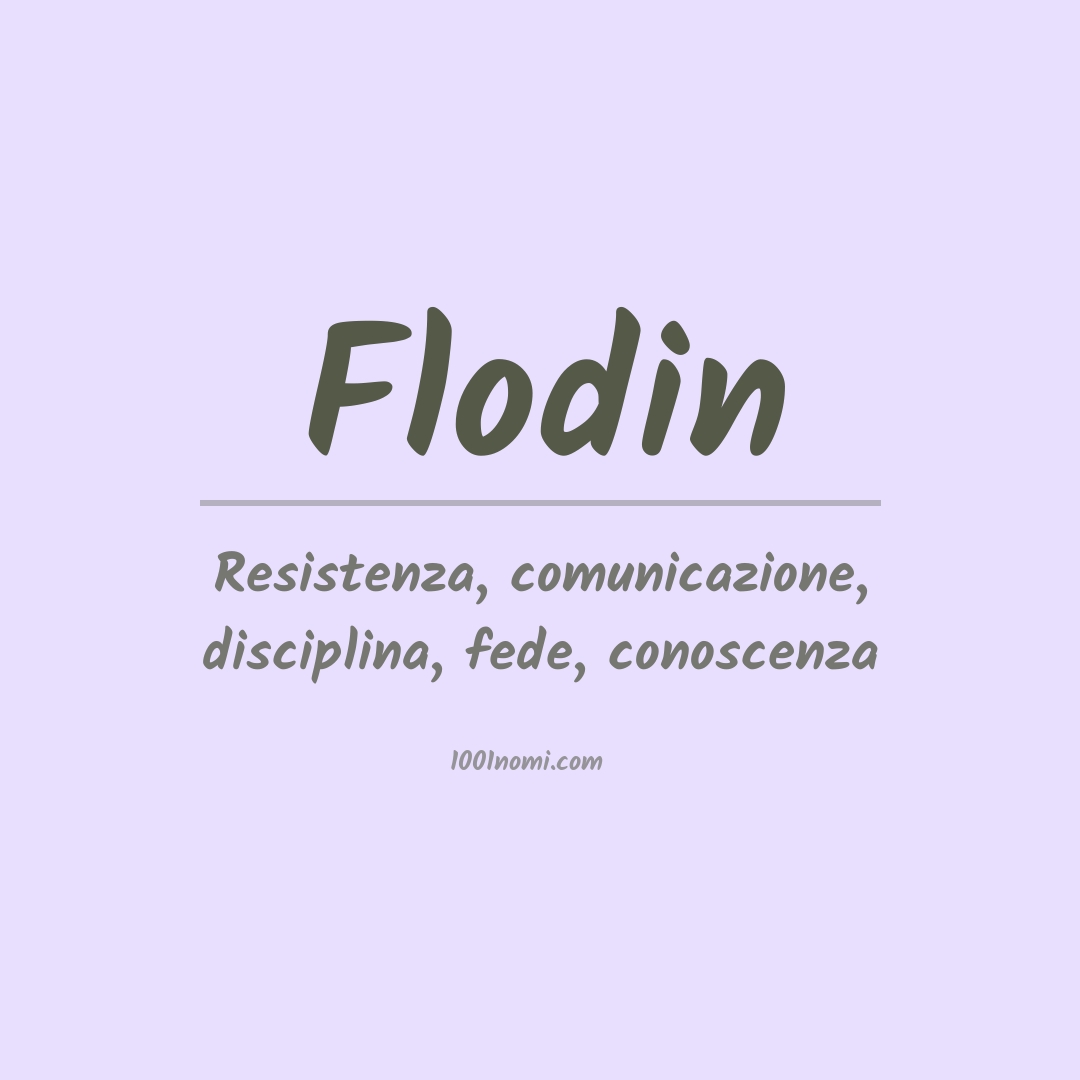 Significato del nome Flodin