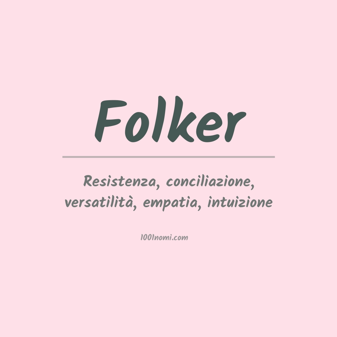 Significato del nome Folker