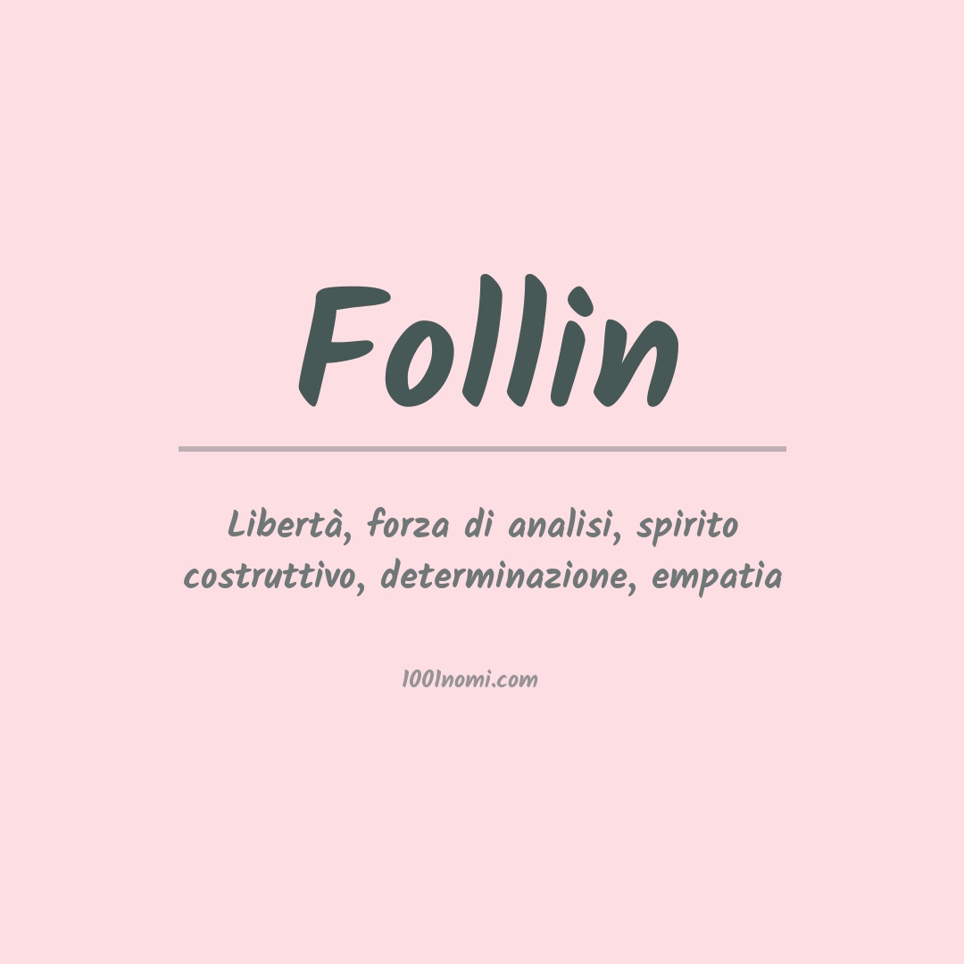 Significato del nome Follin