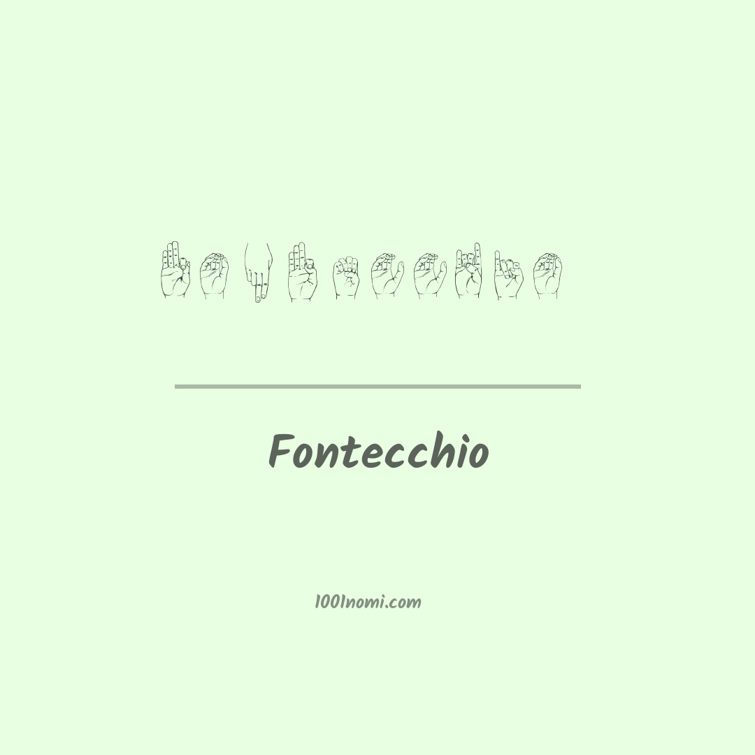 Fontecchio nella lingua dei segni