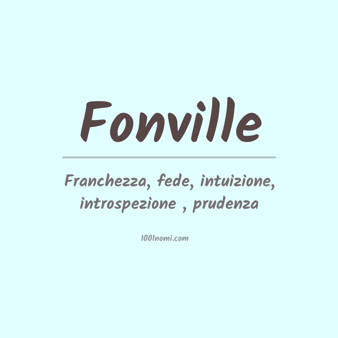 Significato del nome Fonville