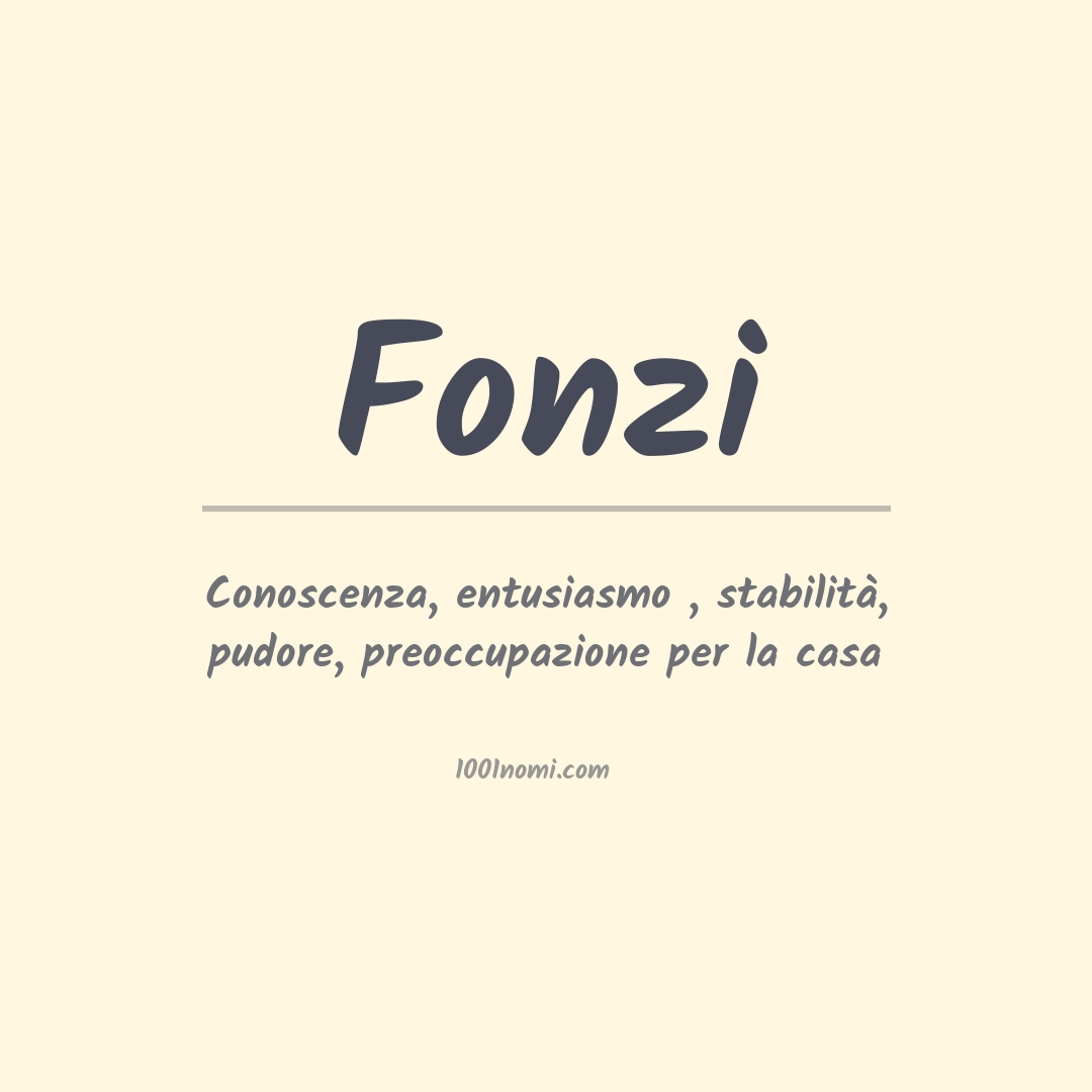 Significato del nome Fonzi