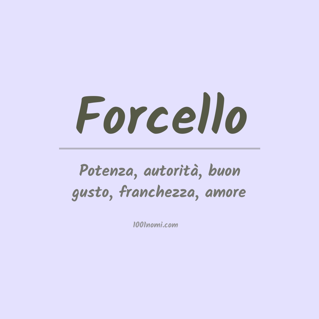 Significato del nome Forcello