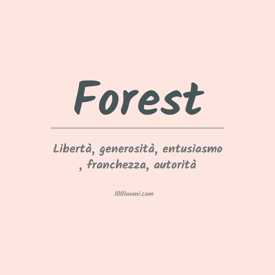 Significato del nome Forest