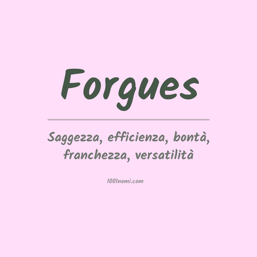 Significato del nome Forgues Significato del nome Forgues