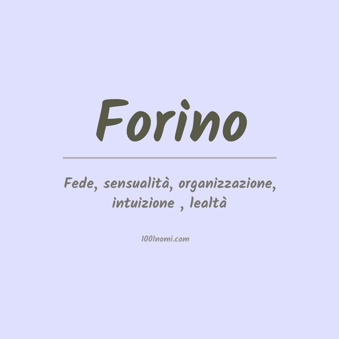 Significato del nome Forino