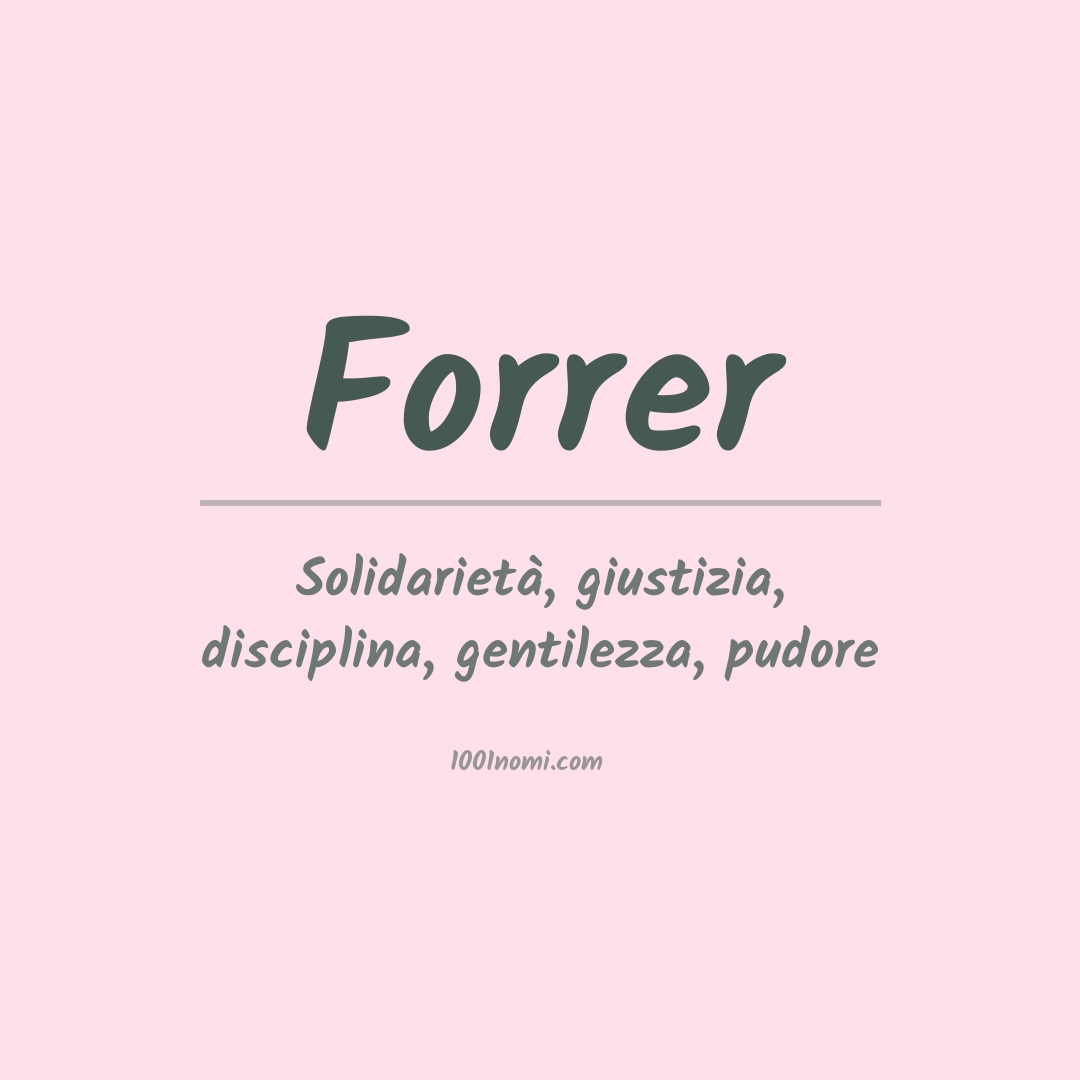 Significato del nome Forrer