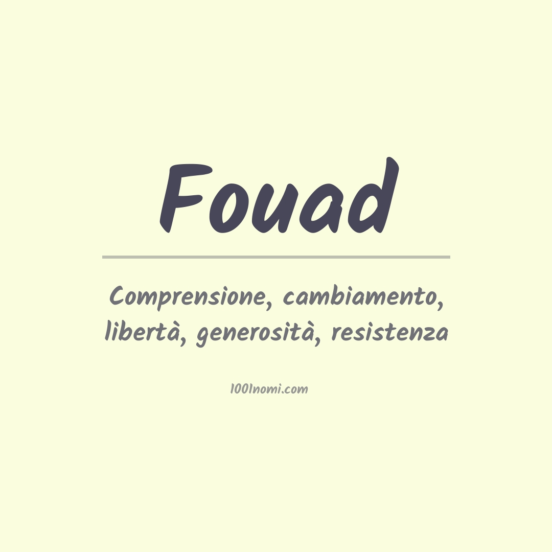 Significato del nome Fouad