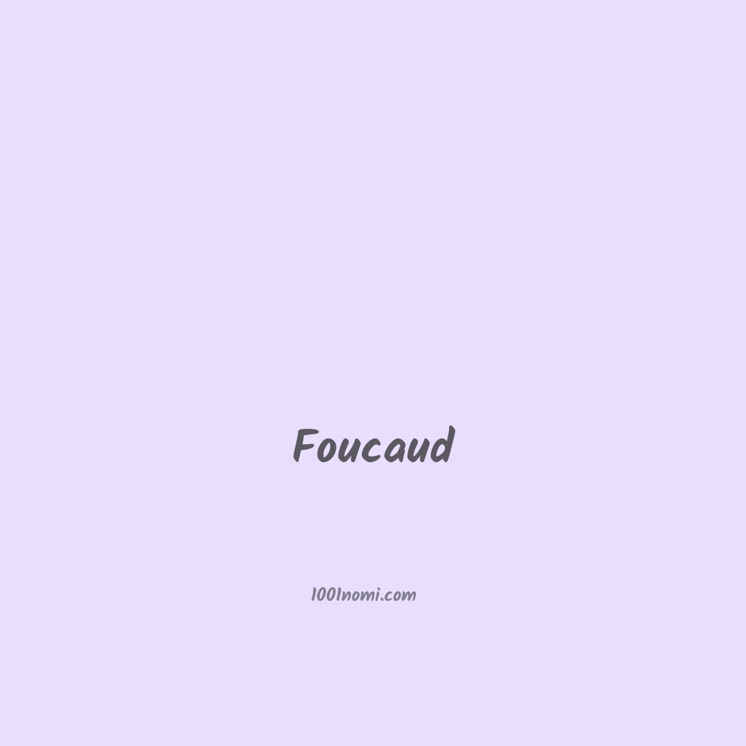 Foucaud in cinese