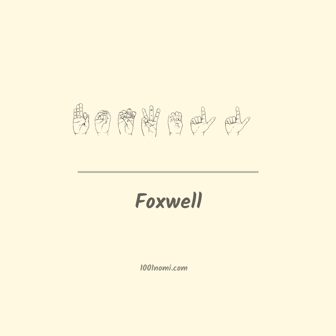 Foxwell nella lingua dei segni