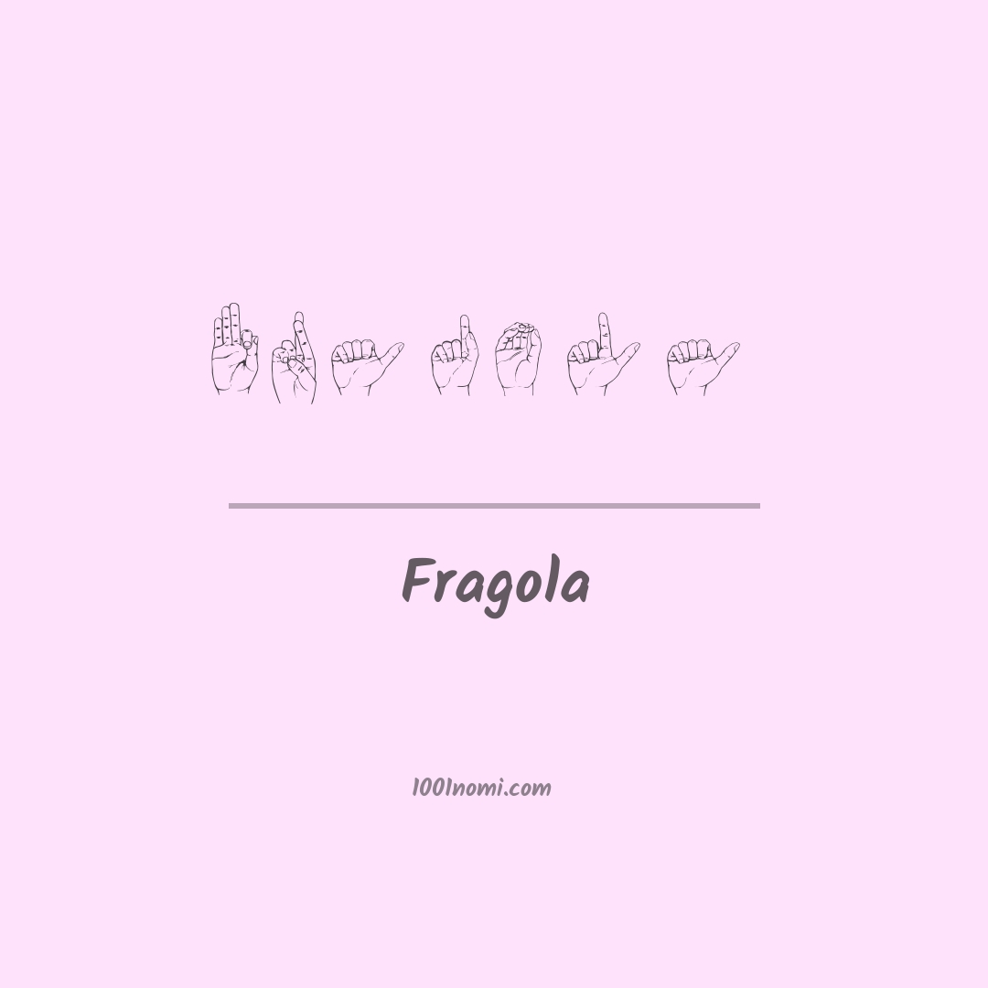 Fragola nella lingua dei segni