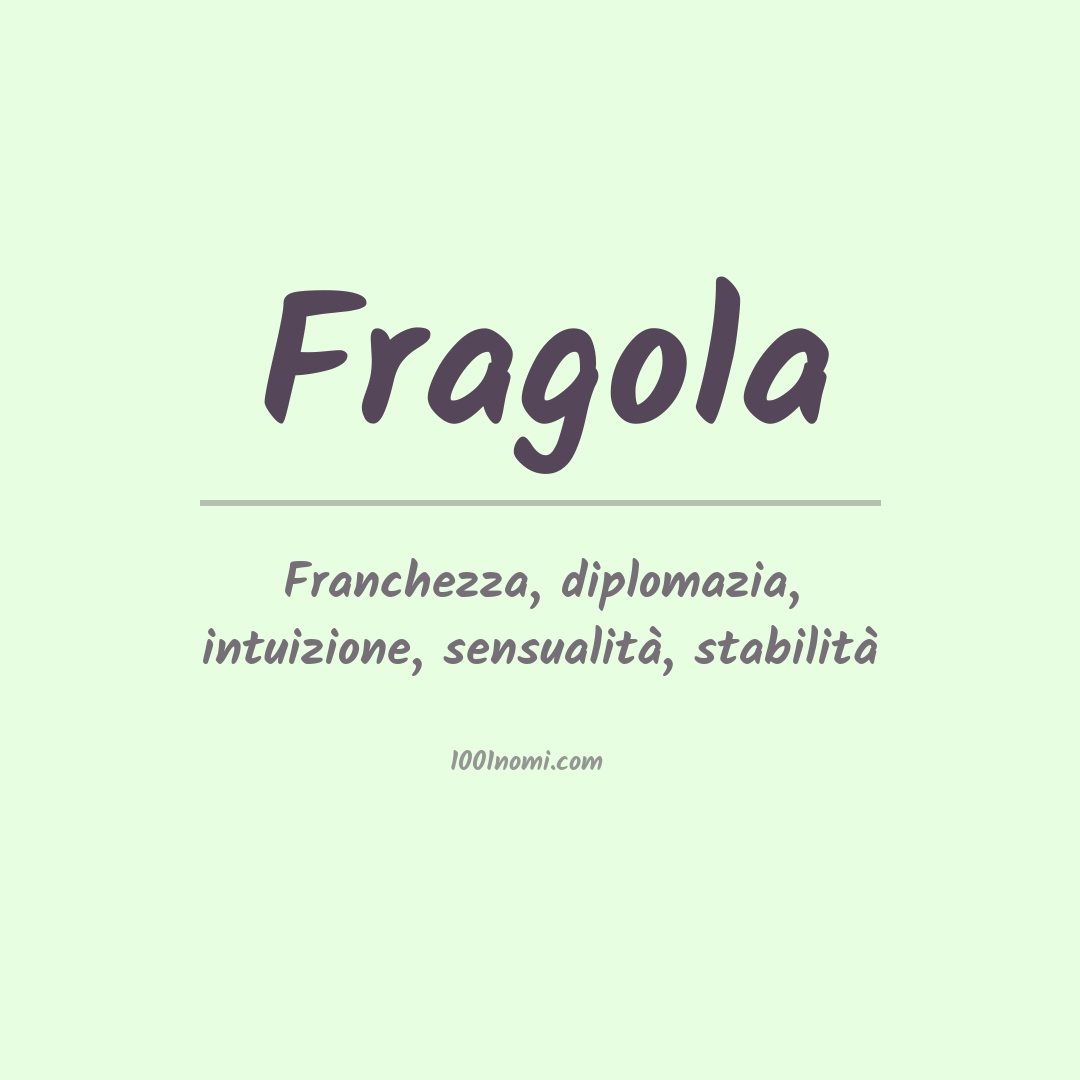 Significato del nome Fragola