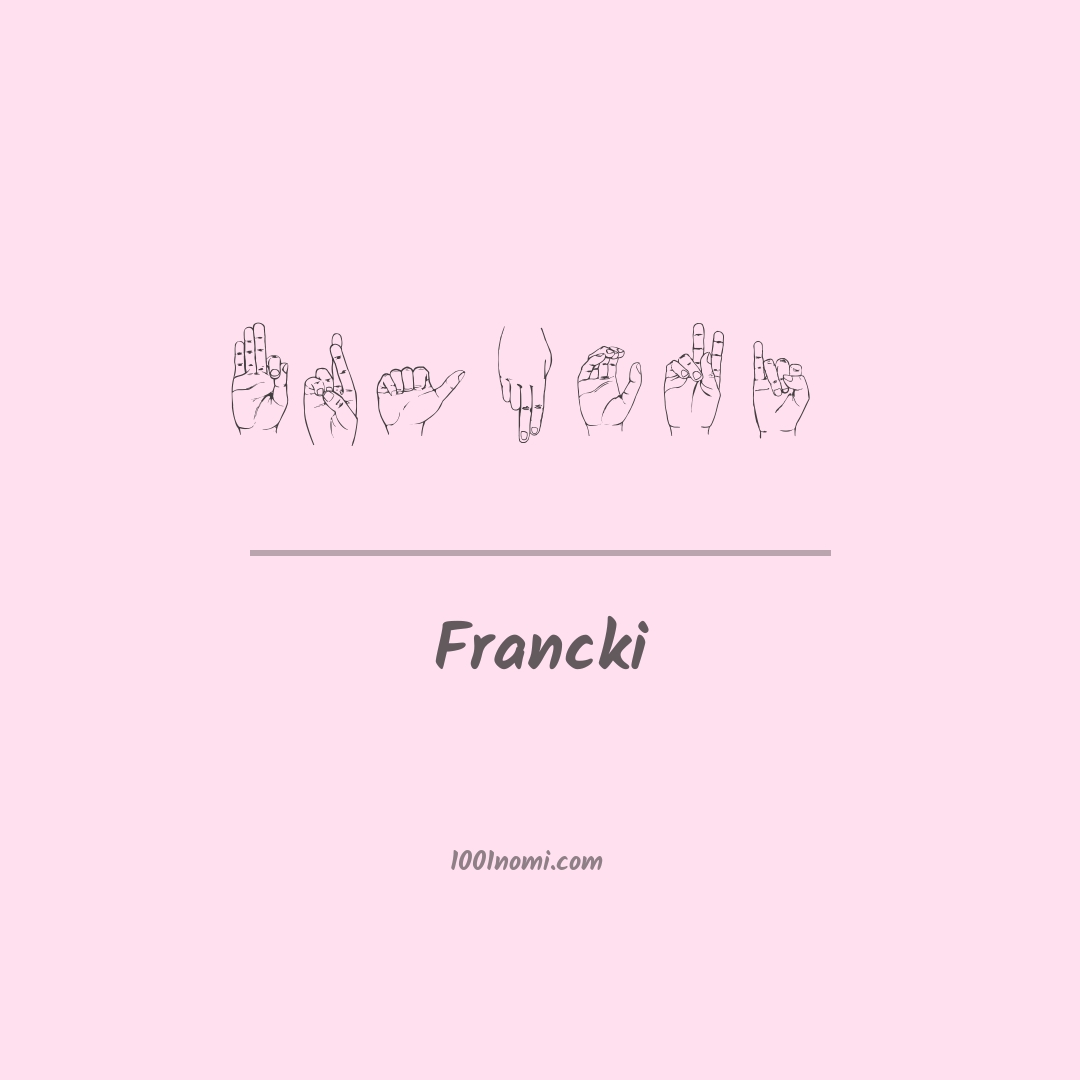 Francki nella lingua dei segni