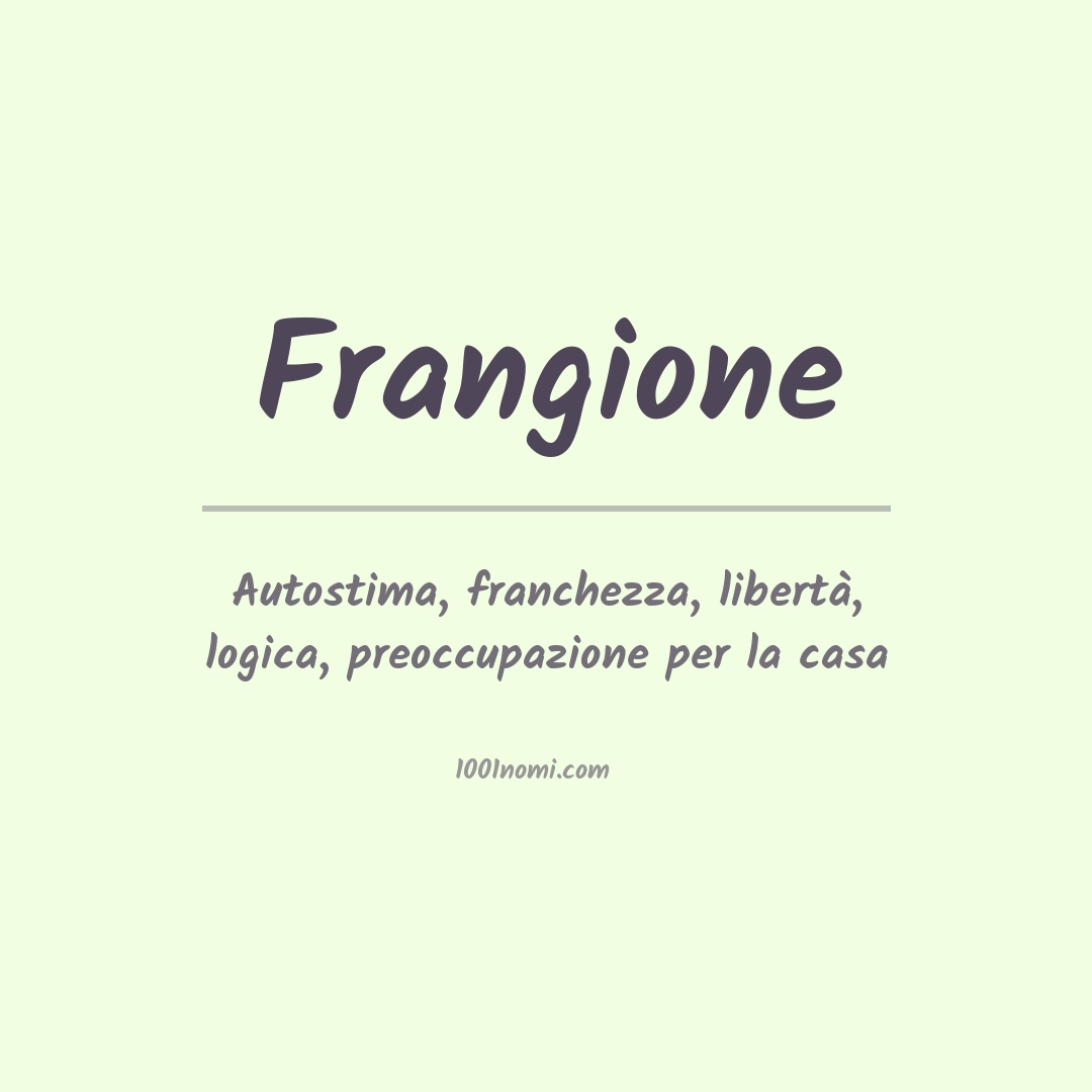 Significato del nome Frangione