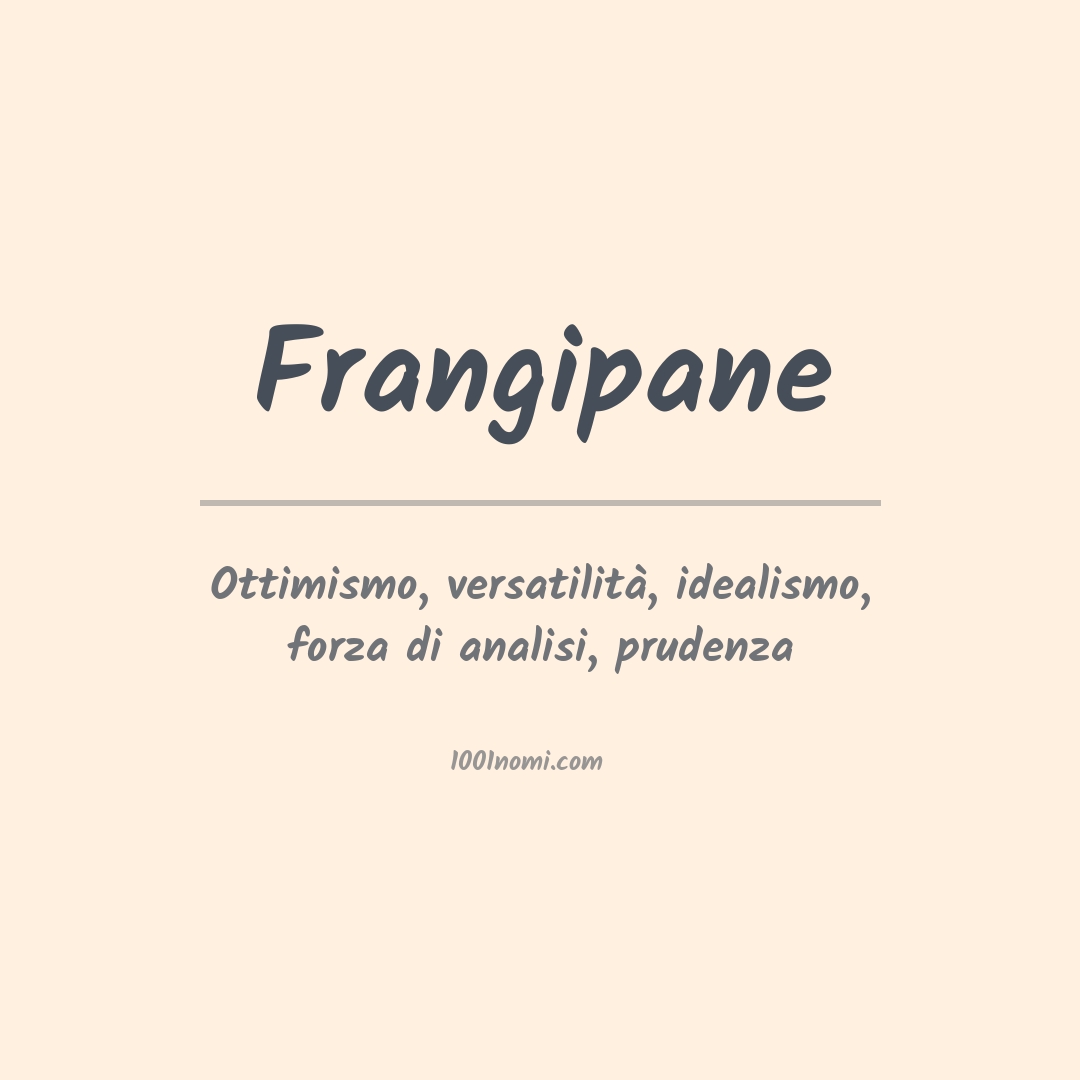 Significato del nome Frangipane