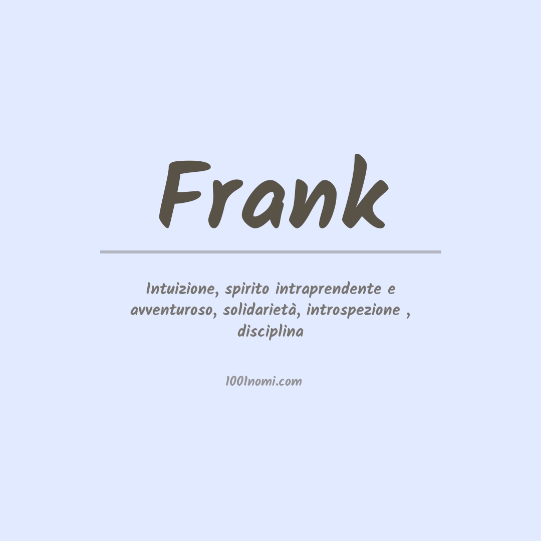 Significato del nome Frank