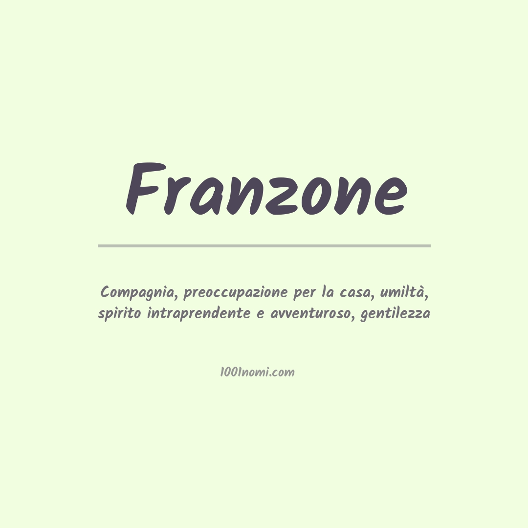 Significato del nome Franzone