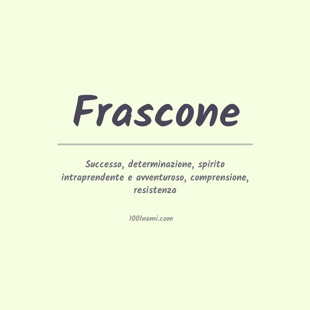 Significato del nome Frascone