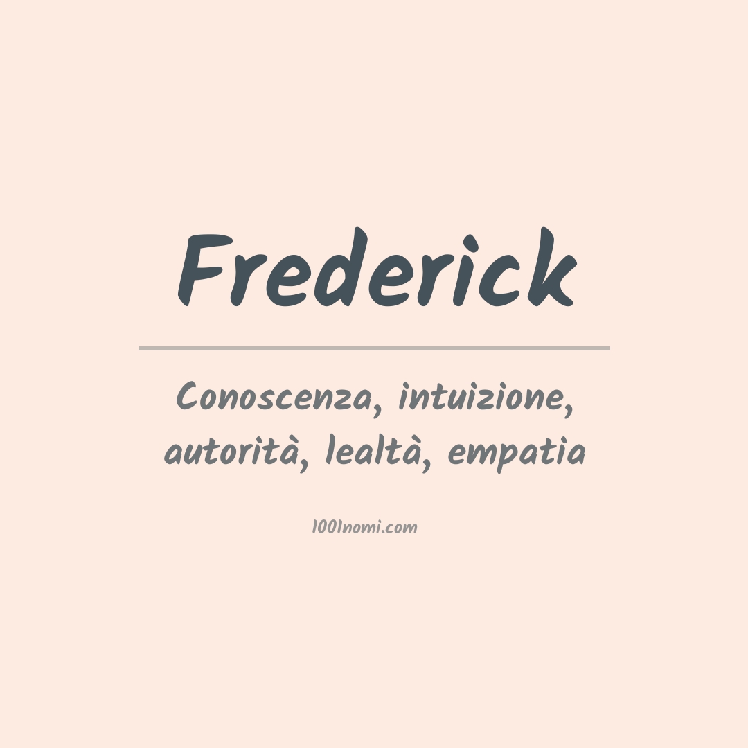 Significato del nome Frederick