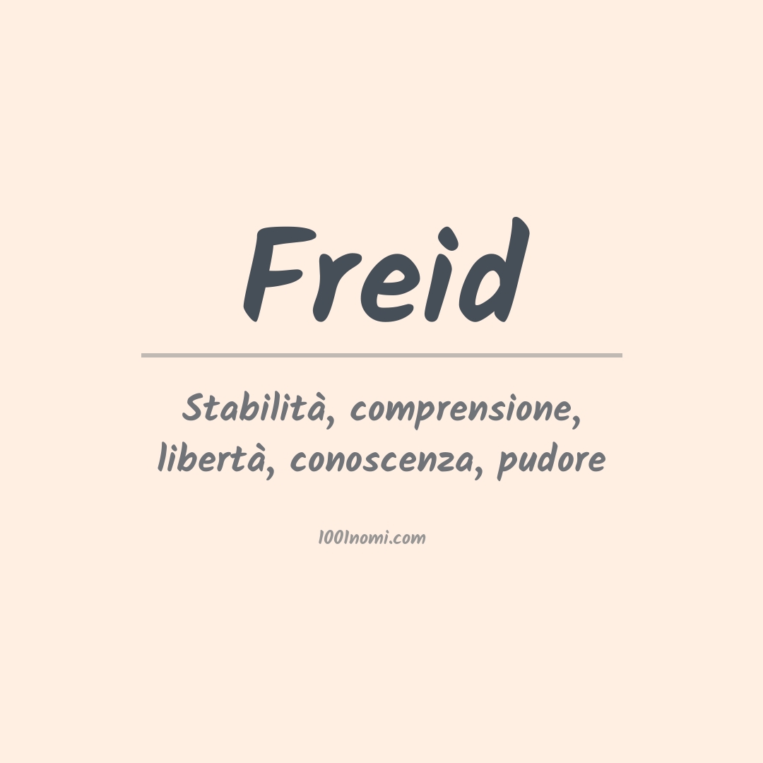 Significato del nome Freid Significato del nome Freid