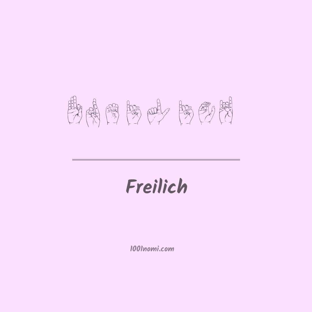 Freilich nella lingua dei segni