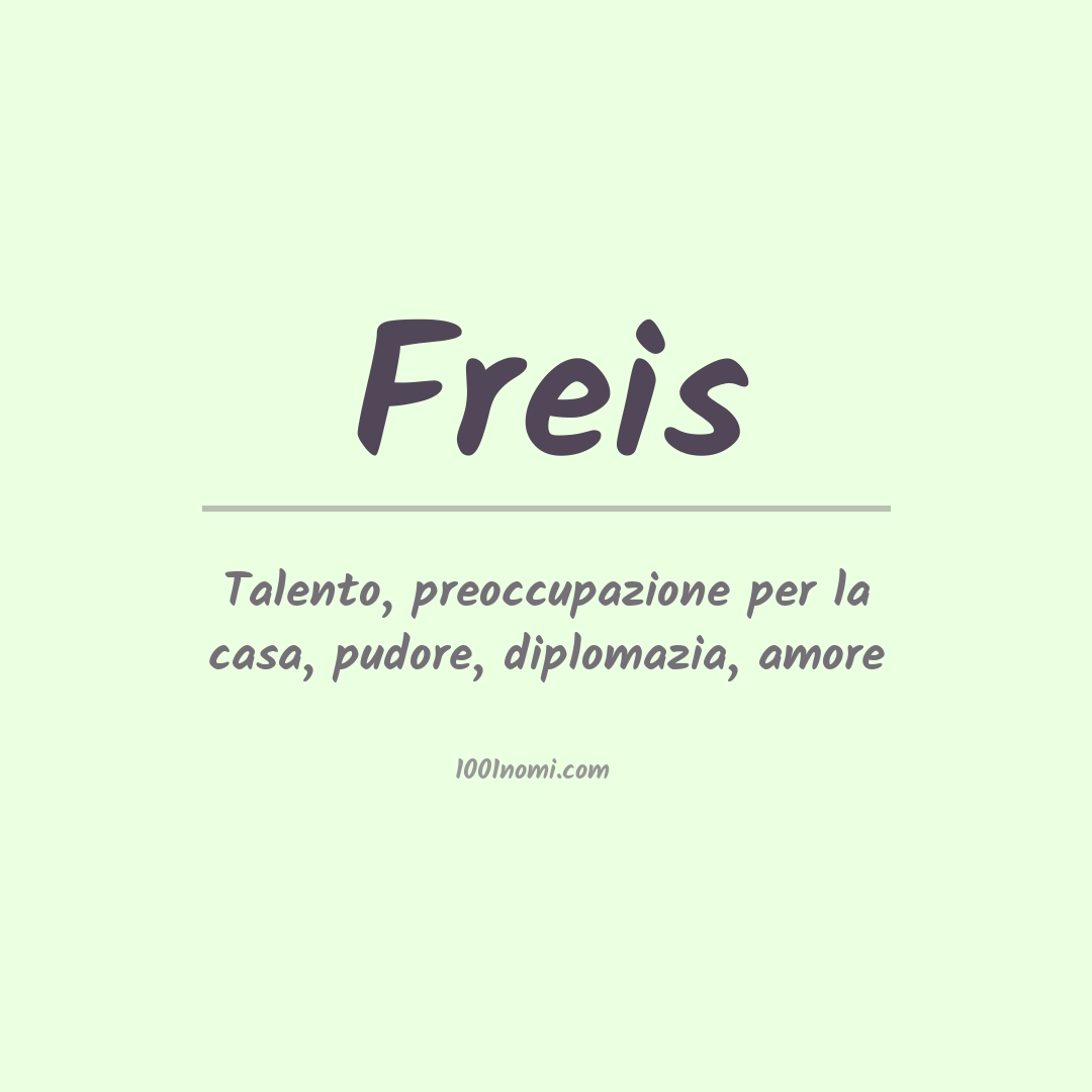 Significato del nome Freis