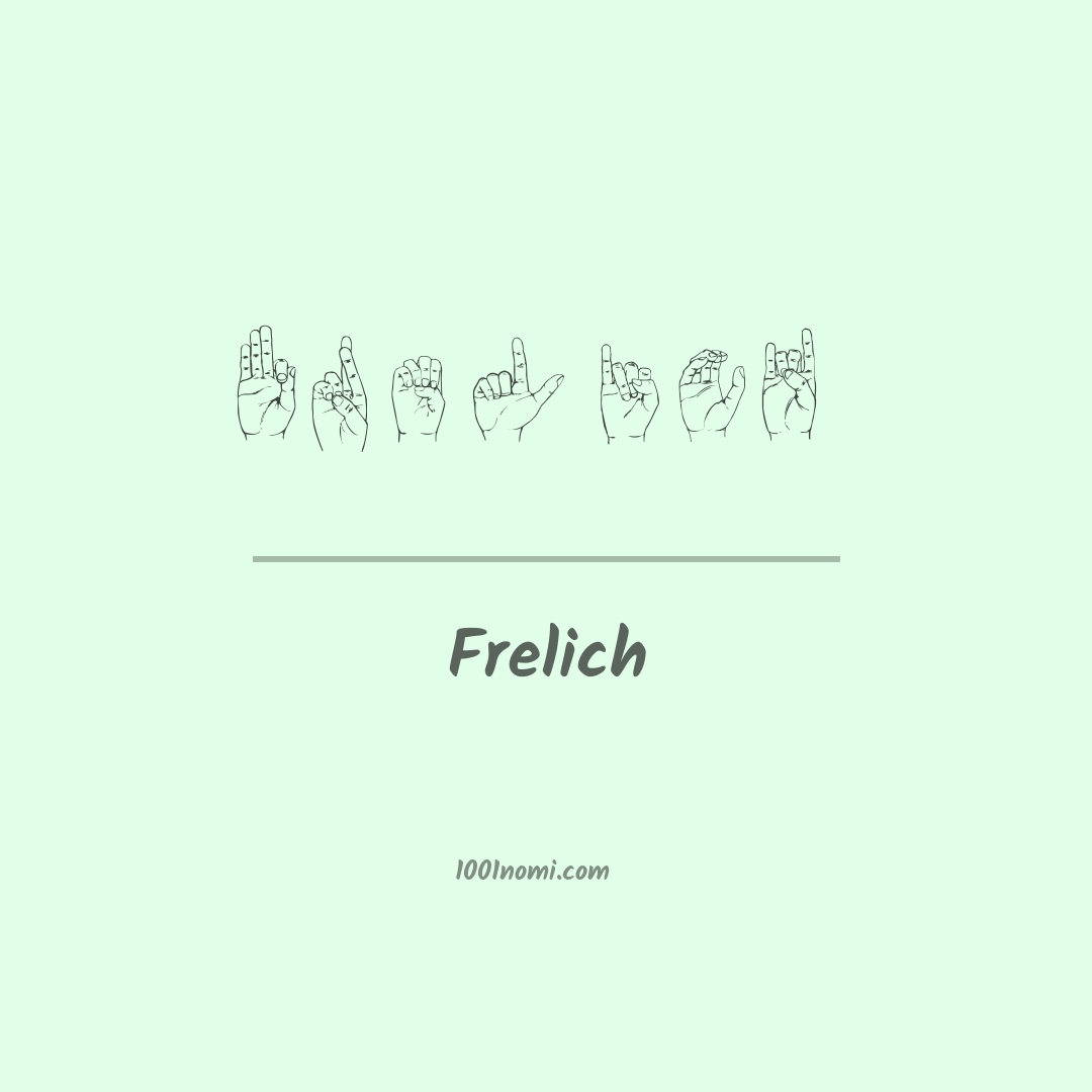 Frelich nella lingua dei segni