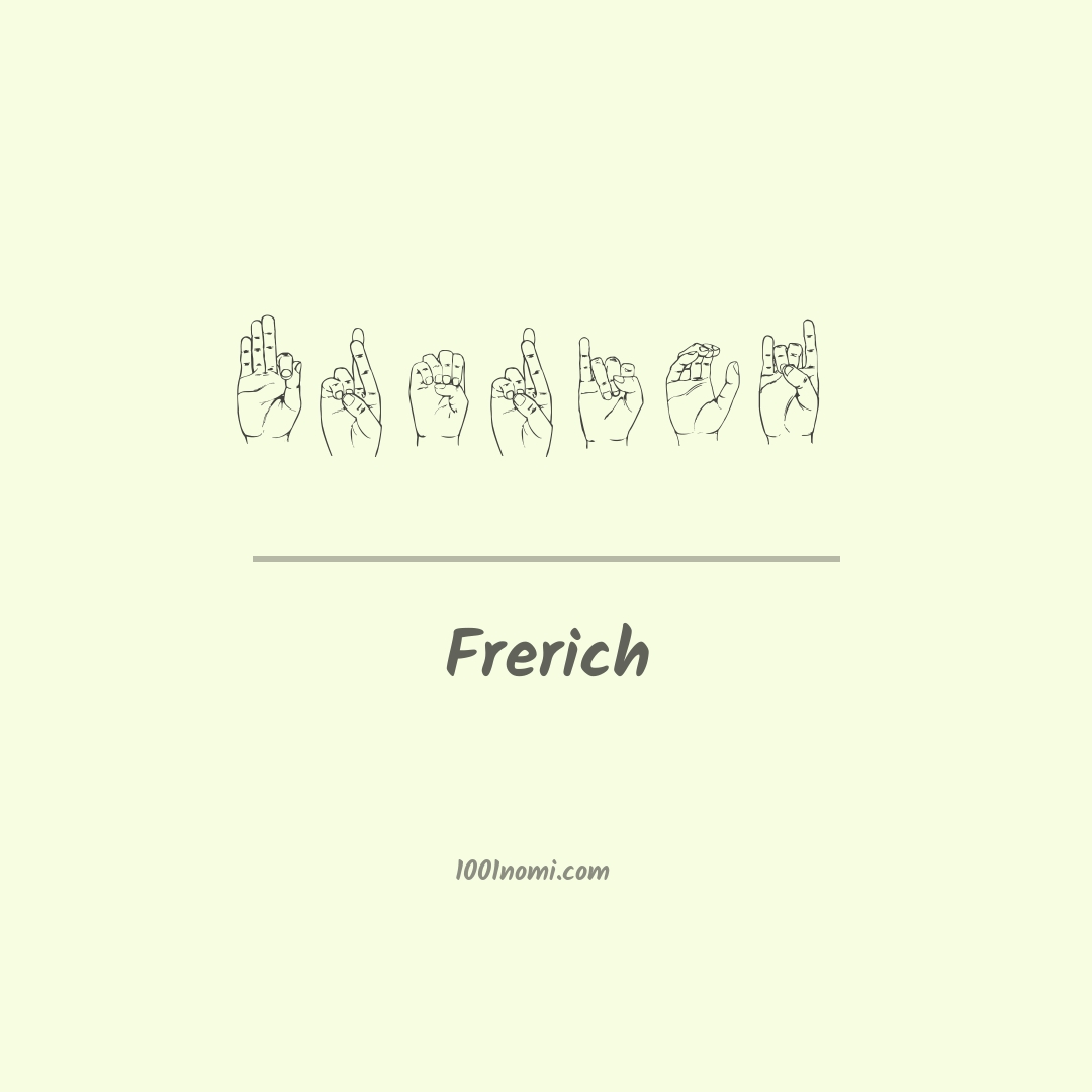 Frerich nella lingua dei segni