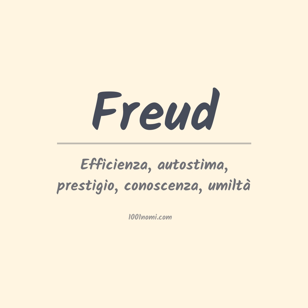 Significato del nome Freud