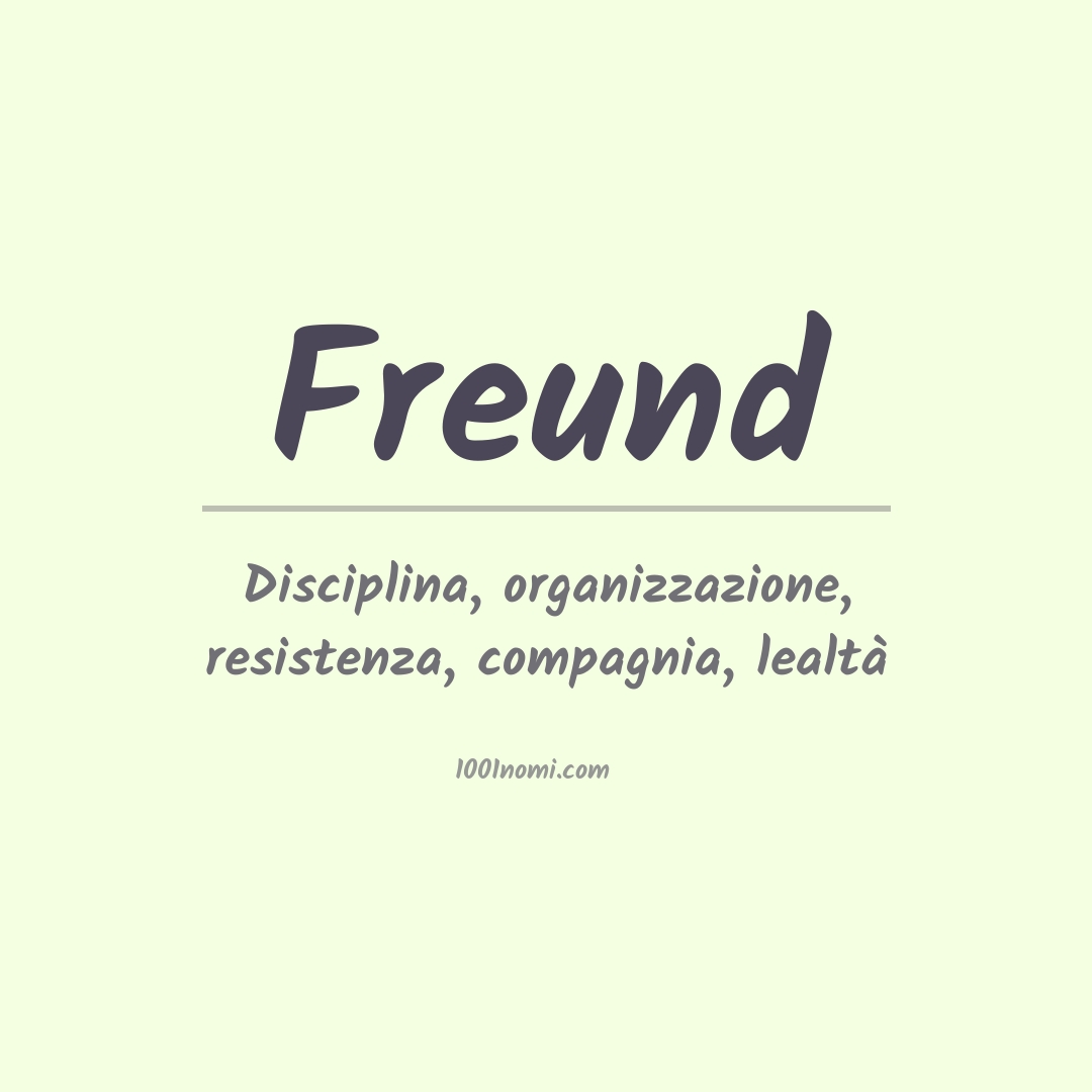 Significato del nome Freund