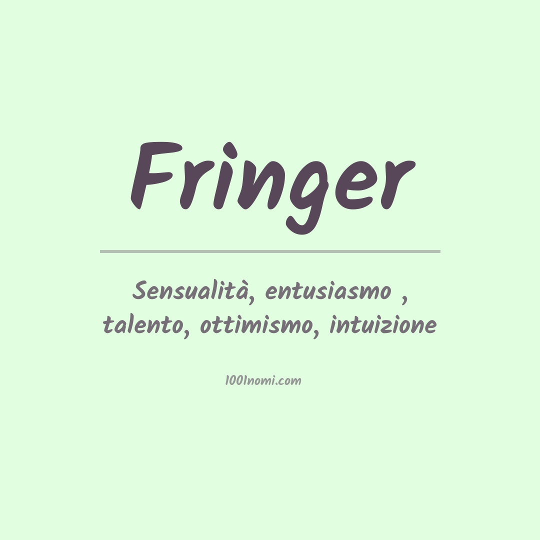 Significato del nome Fringer Significato del nome Fringer