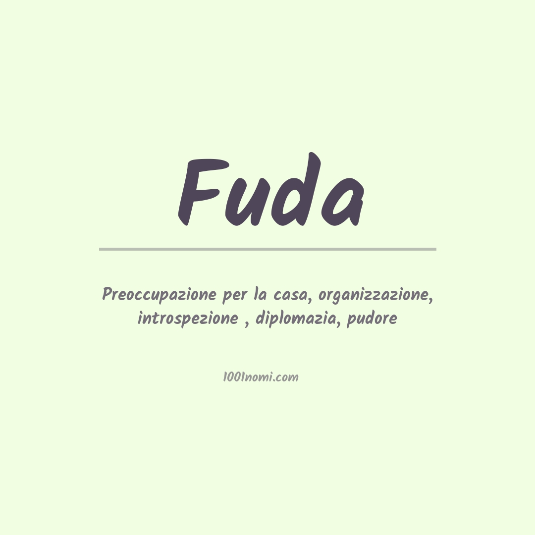 Significato del nome Fuda Significato del nome Fuda
