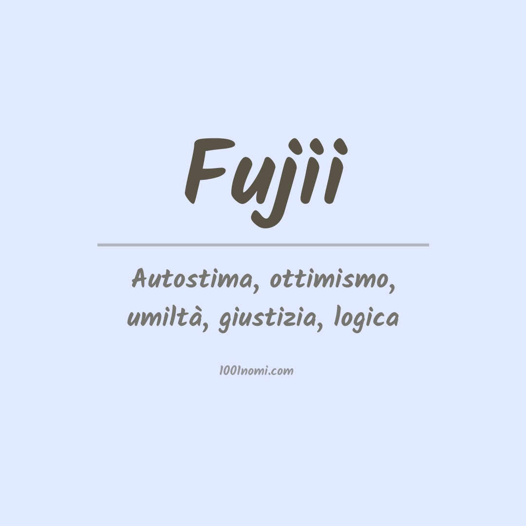 Significato del nome Fujii