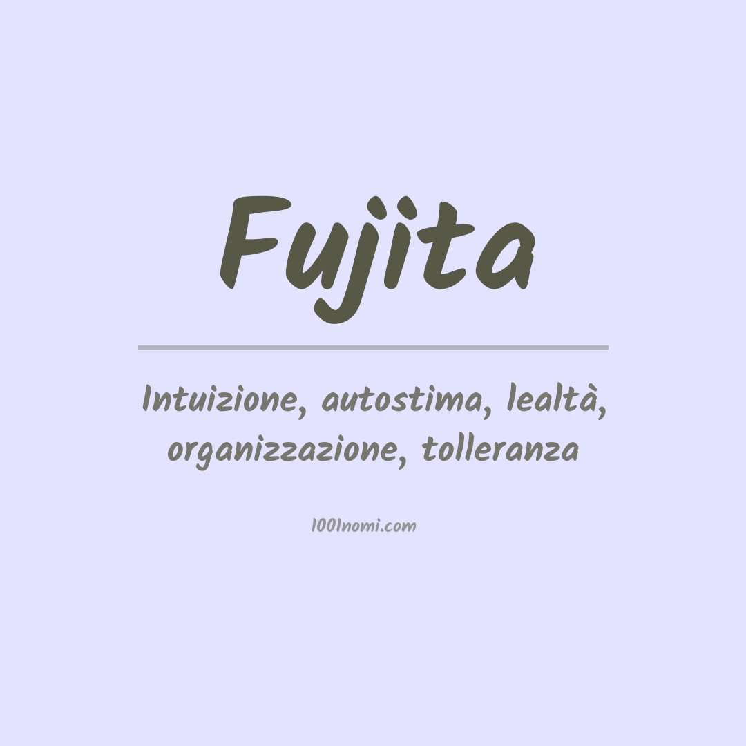 Significato del nome Fujita