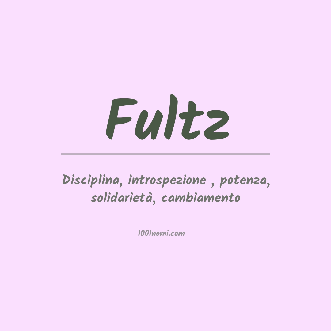 Significato del nome Fultz