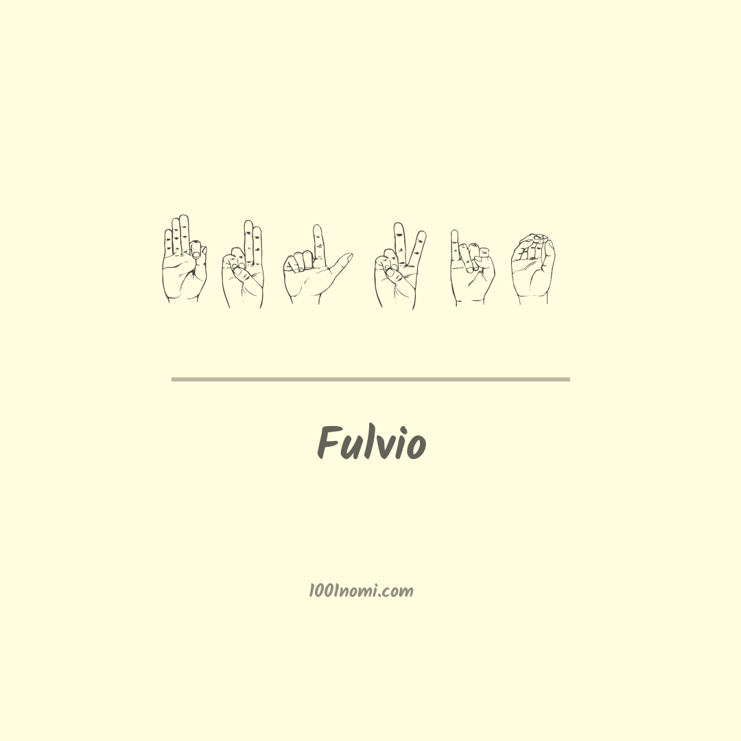 Fulvio nella lingua dei segni Fulvio nella lingua dei segni