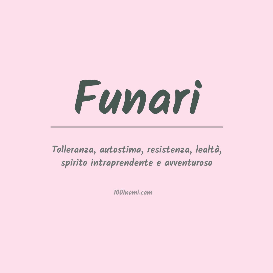 Significato del nome Funari