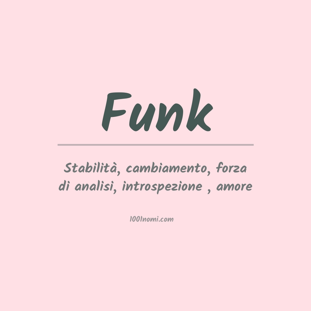 Significato del nome Funk