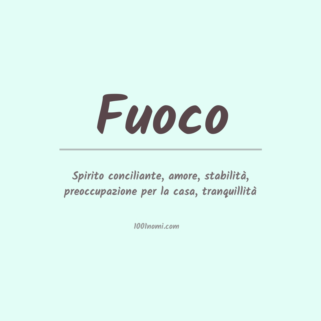 Significato del nome Fuoco