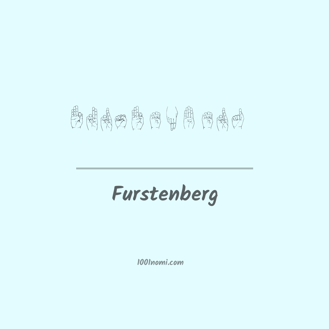 Furstenberg nella lingua dei segni Furstenberg nella lingua dei segni