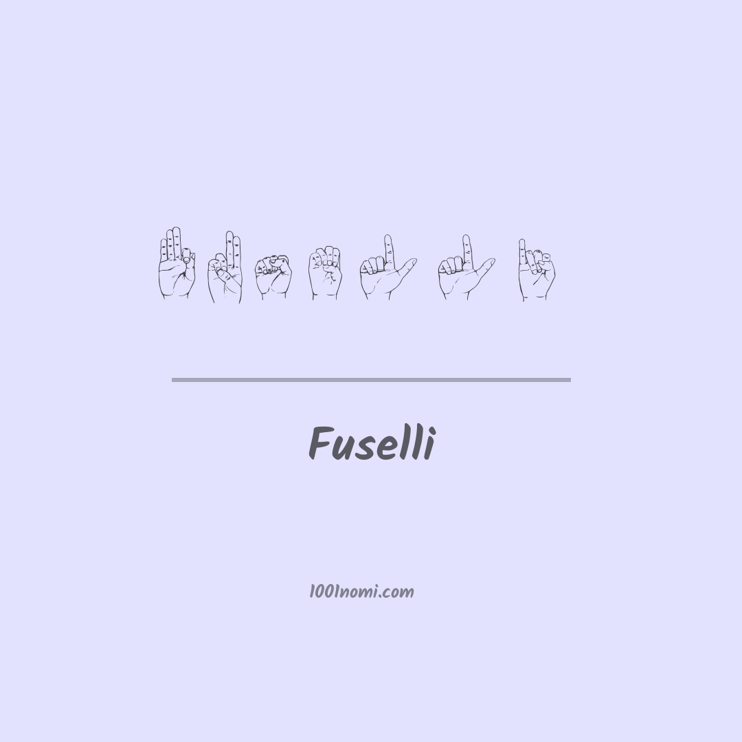 Fuselli nella lingua dei segni