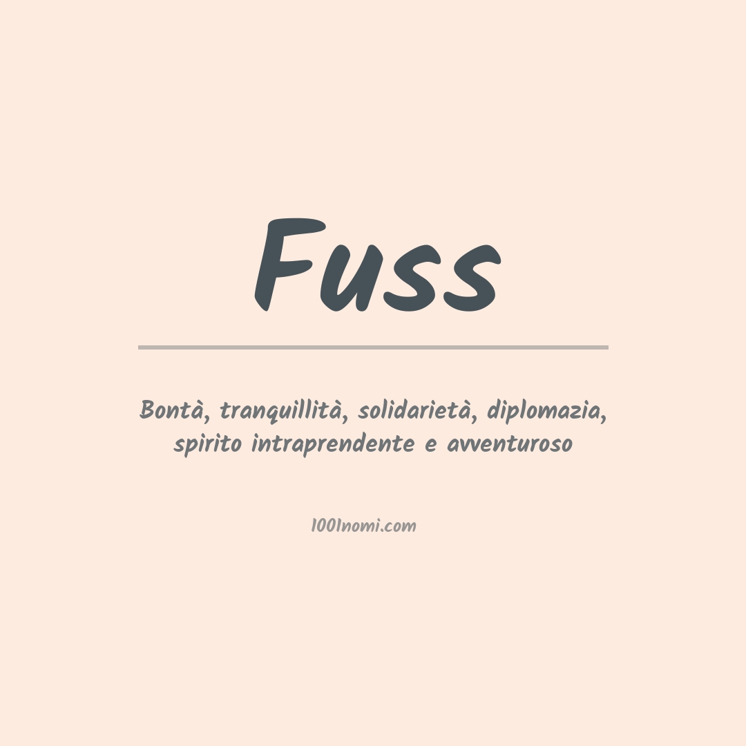 Significato del nome Fuss