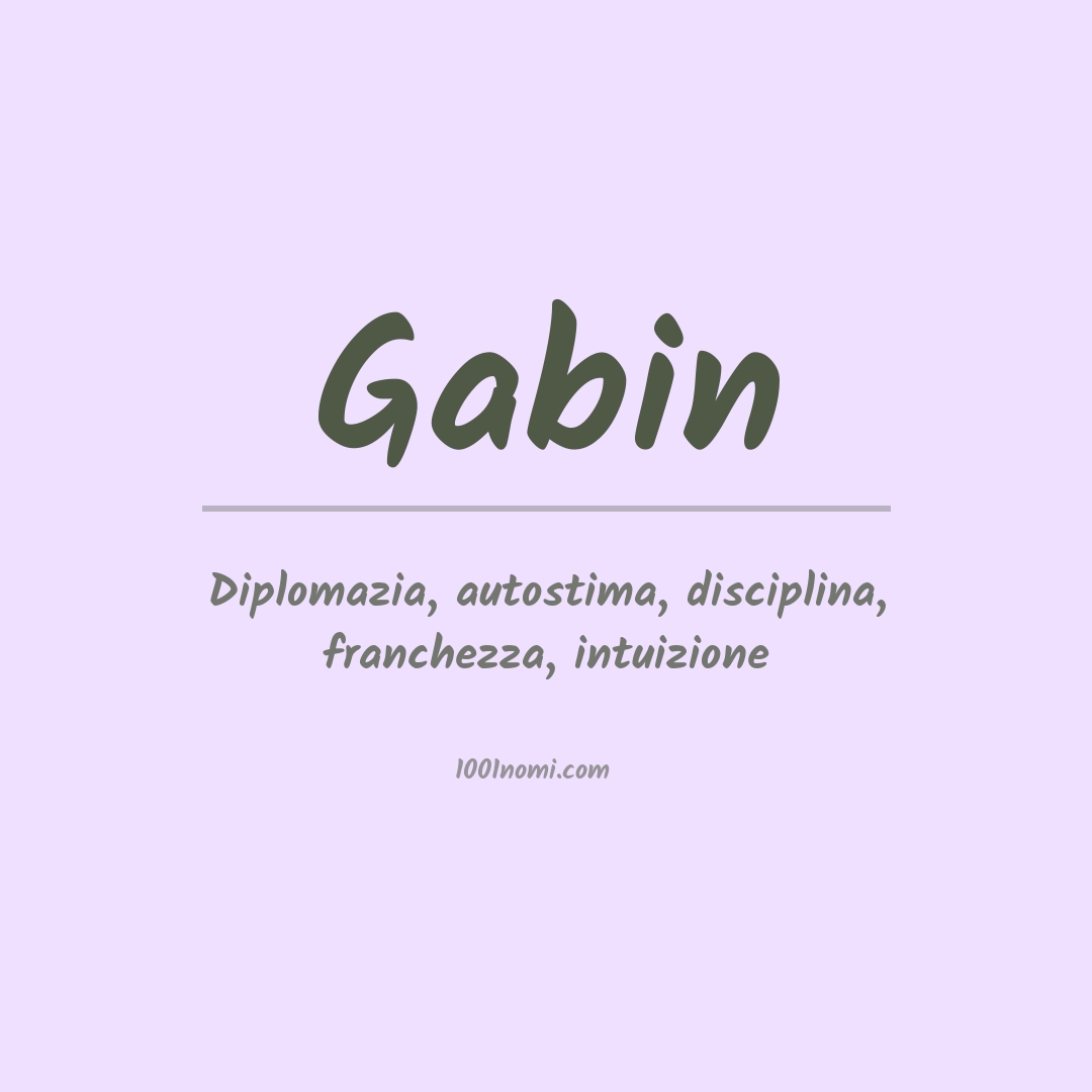 Significato del nome Gabin Significato del nome Gabin