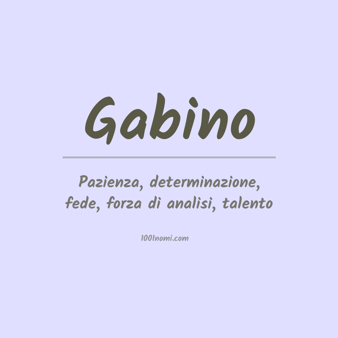 Significato del nome Gabino