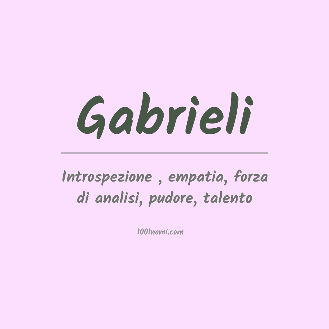 Significato del nome Gabrieli