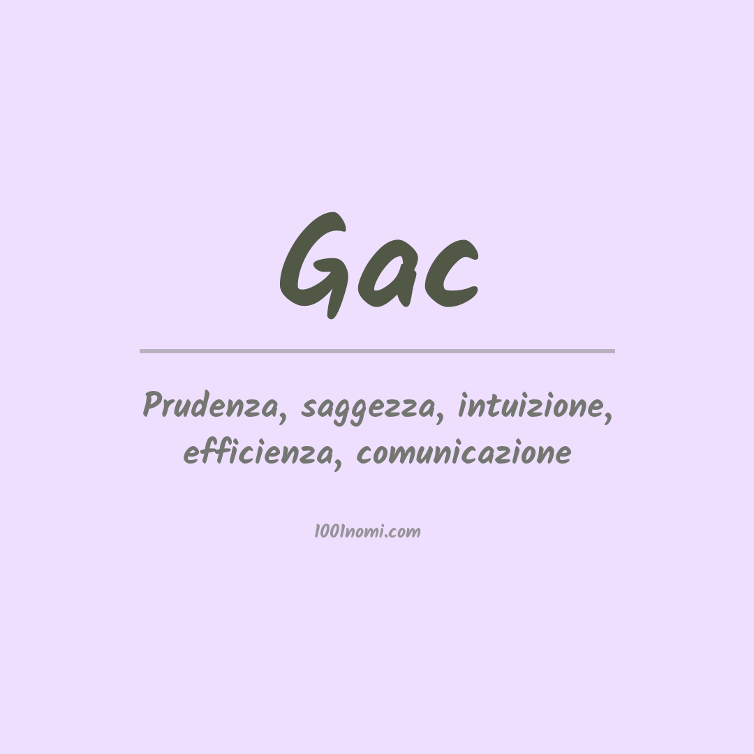 Significato del nome Gac